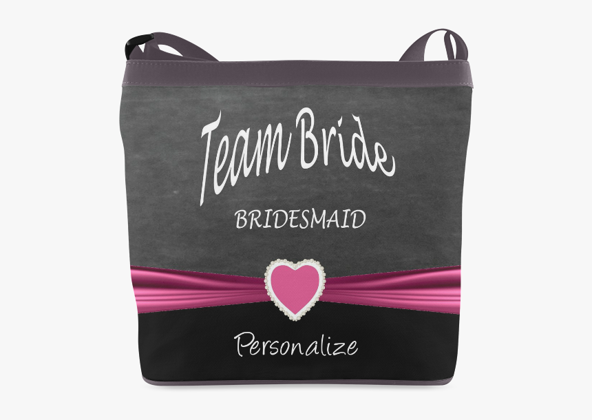 Team Bride In Black And Pink Crossbody Bags - Wristlet, HD Png Download