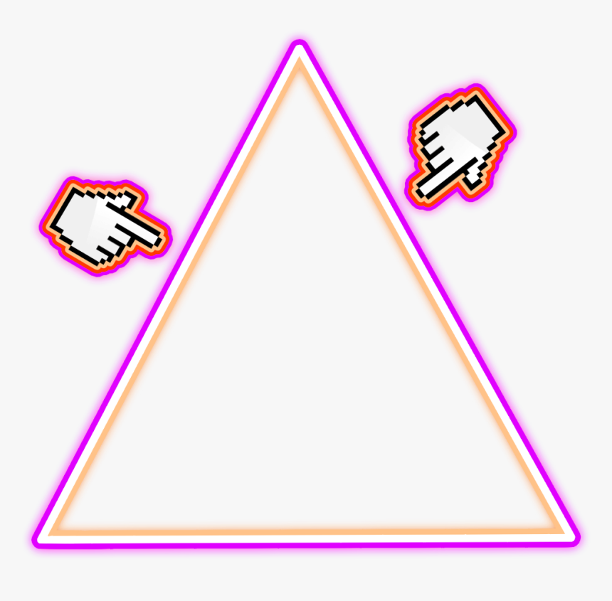 #neon #glow #triangle #purple #freetoedit #geometric - Triangle, HD Png ...