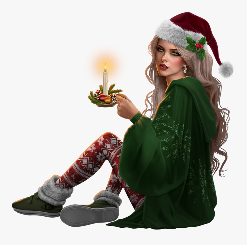 Girls Png Christmas, Transparent Png