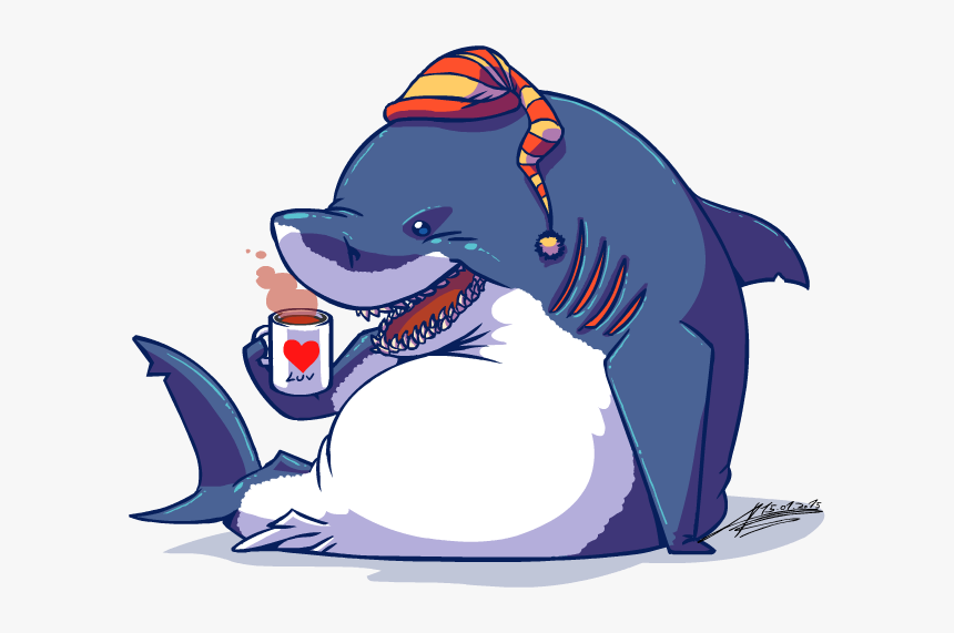 Morning Shark - Cartoon, HD Png Download