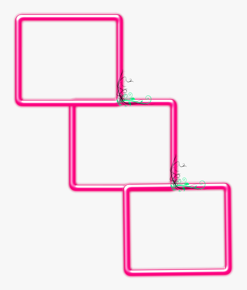 Moldura Para 4 Fotos Png, Transparent Png