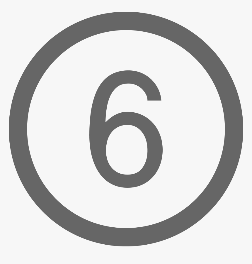 Number Six Grey, HD Png Download