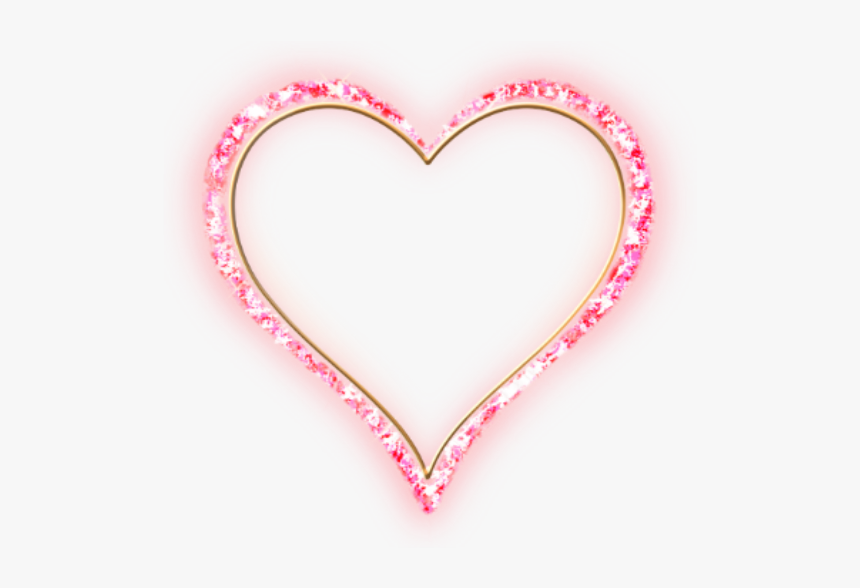 #heart #hearts #pink #neon #glowing #neonlight #love - Heart, HD Png Download