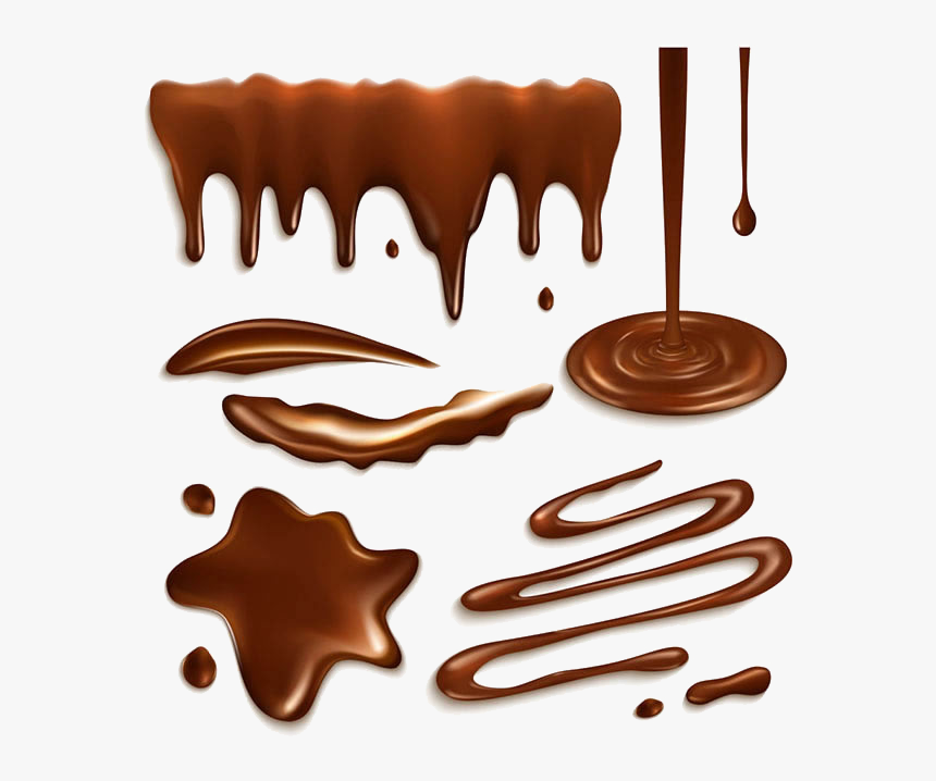 Milkshake Icing Chocolate Bar Cupcake - Melted Chocolate Clip Art, HD Png Download