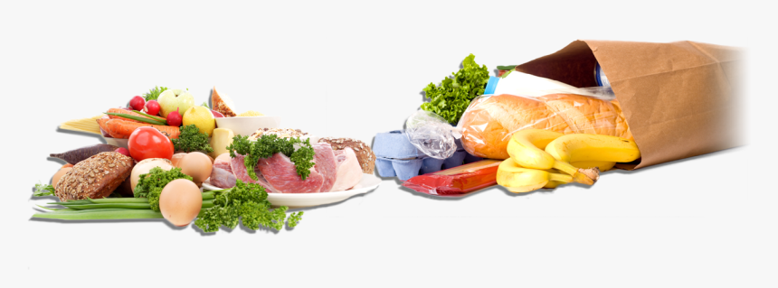 Brown Bag Of Groceries Tipped On Its Side To Show Eggs, - Natural Foods, HD Png Download