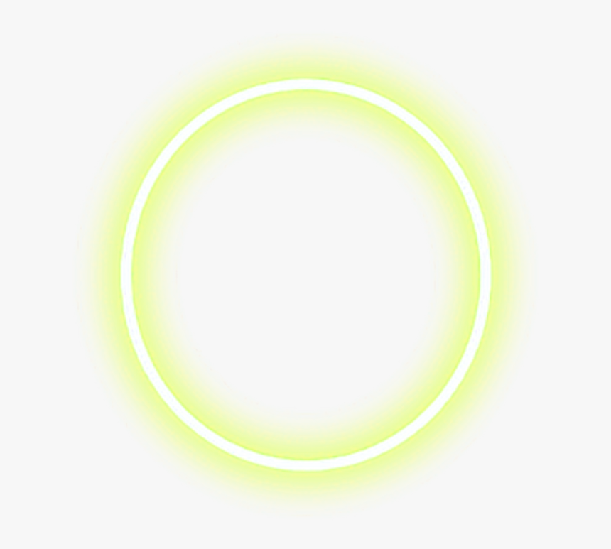 #yellow #neon #circle #yellowneoncircle #neoncircle - Circle, HD Png Download