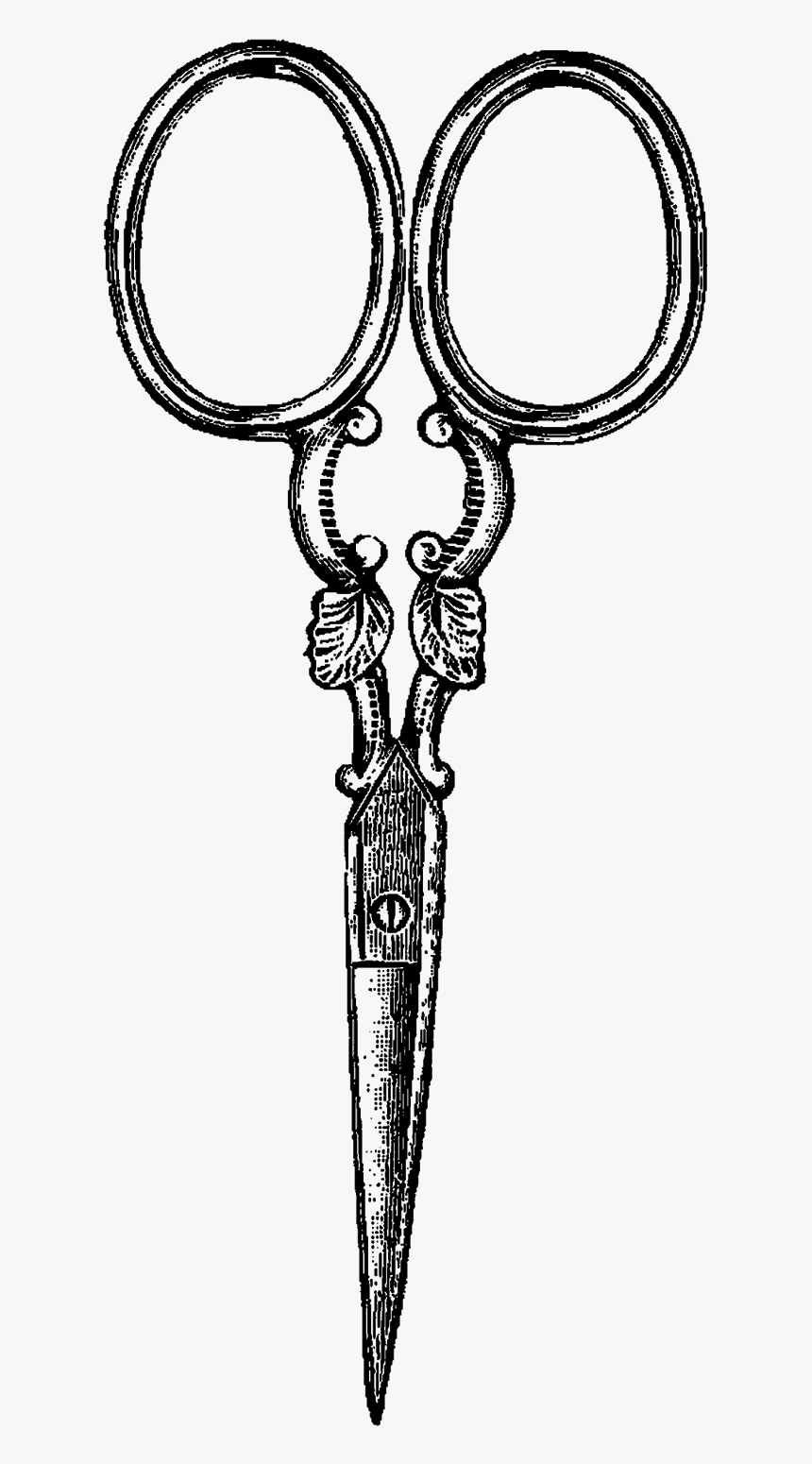 Graphic Free Library Digital Stamp Design Vintage - Open Vintage Scissors Clipart, HD Png Download