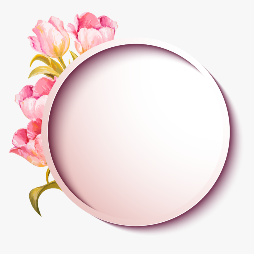 #ftestickers #background #frame #flowers #3deffect - Circle, HD Png Download
