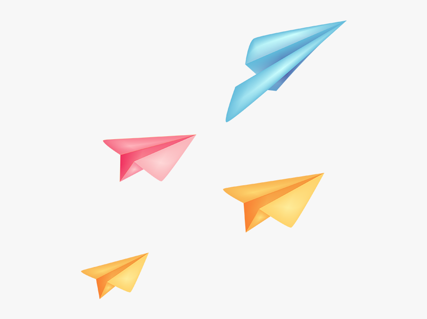 可爱 卡通 纸 飞机, HD Png Download