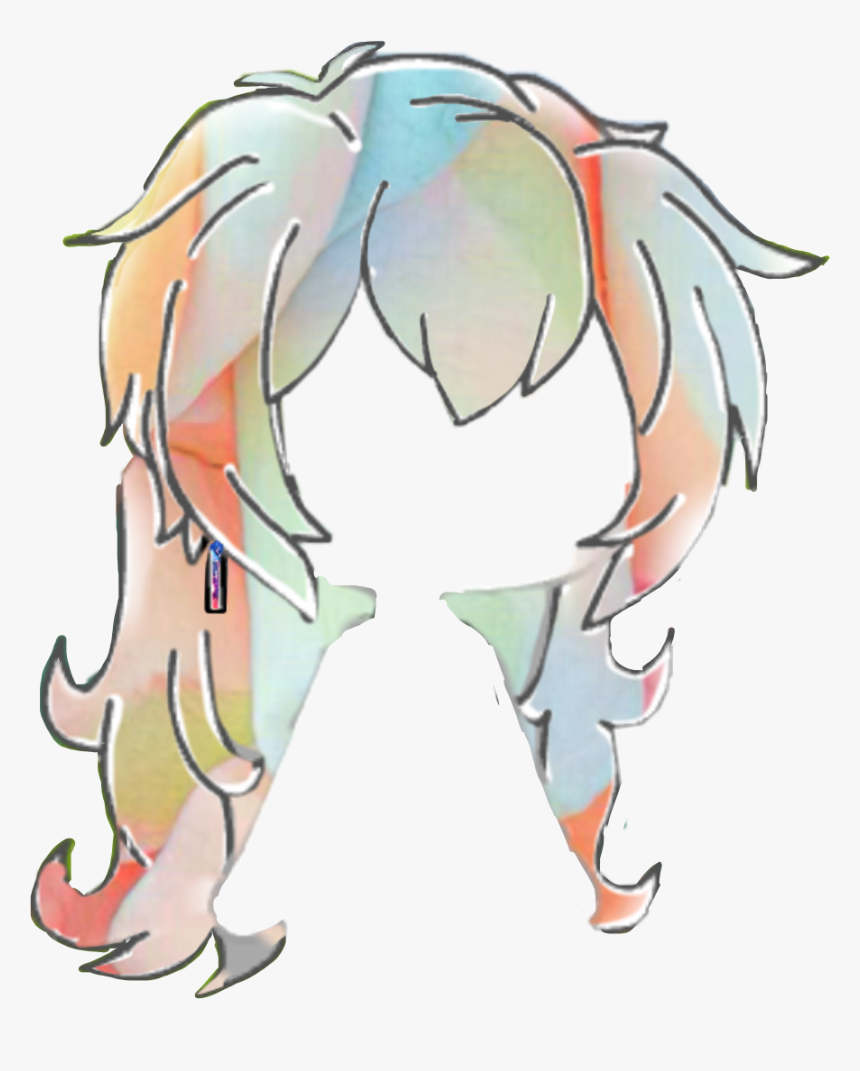 #gachalife #hair #pastel #cute #earrings #bangs #long - Cartoon, HD Png Download