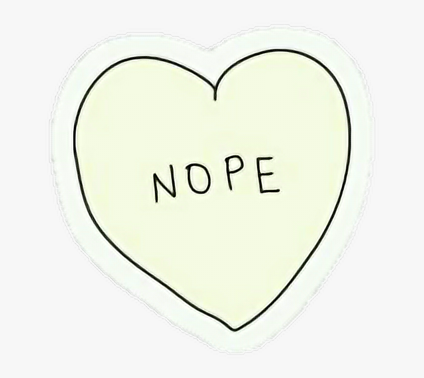 #kawaii #cute #soft #aesthetic #transparent #overlay - Nope Heart, HD