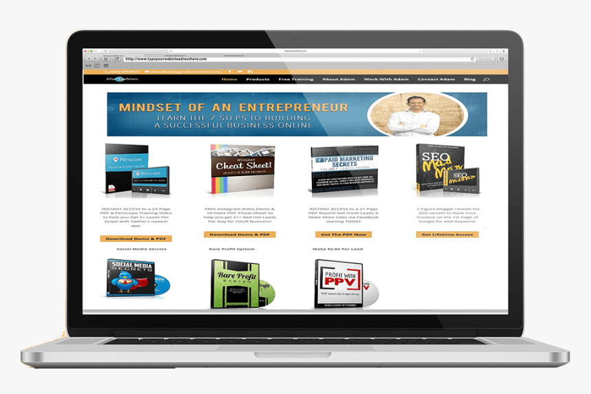 Website Design For Adam Gunderson Online In Owerri - Online Advertising, HD Png Download