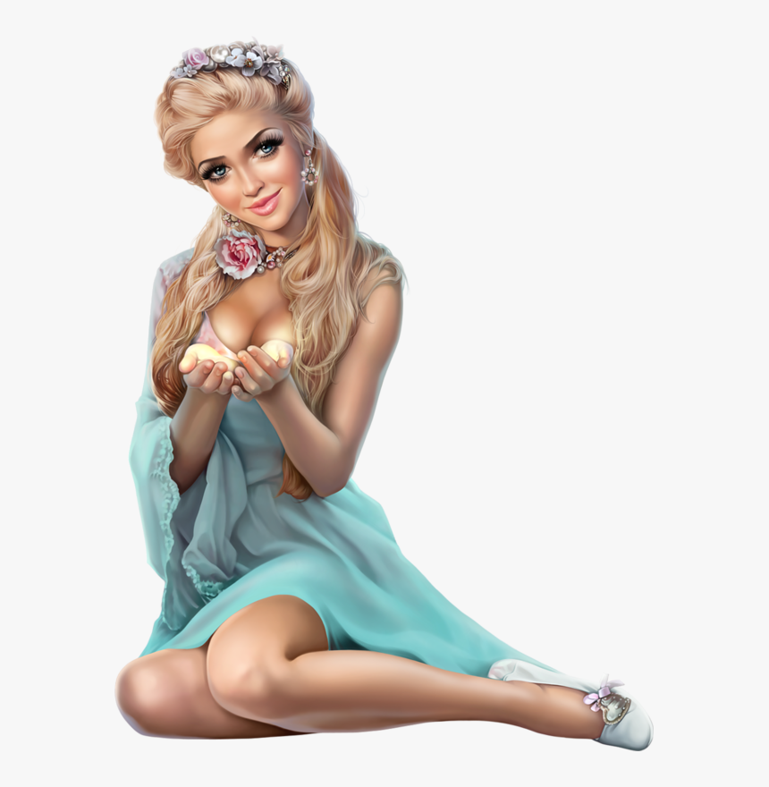 Nose Art, 3d Girl, Digital Illustration, Girl Illustrations, - Tube Femme Assise Png, Transparent Png