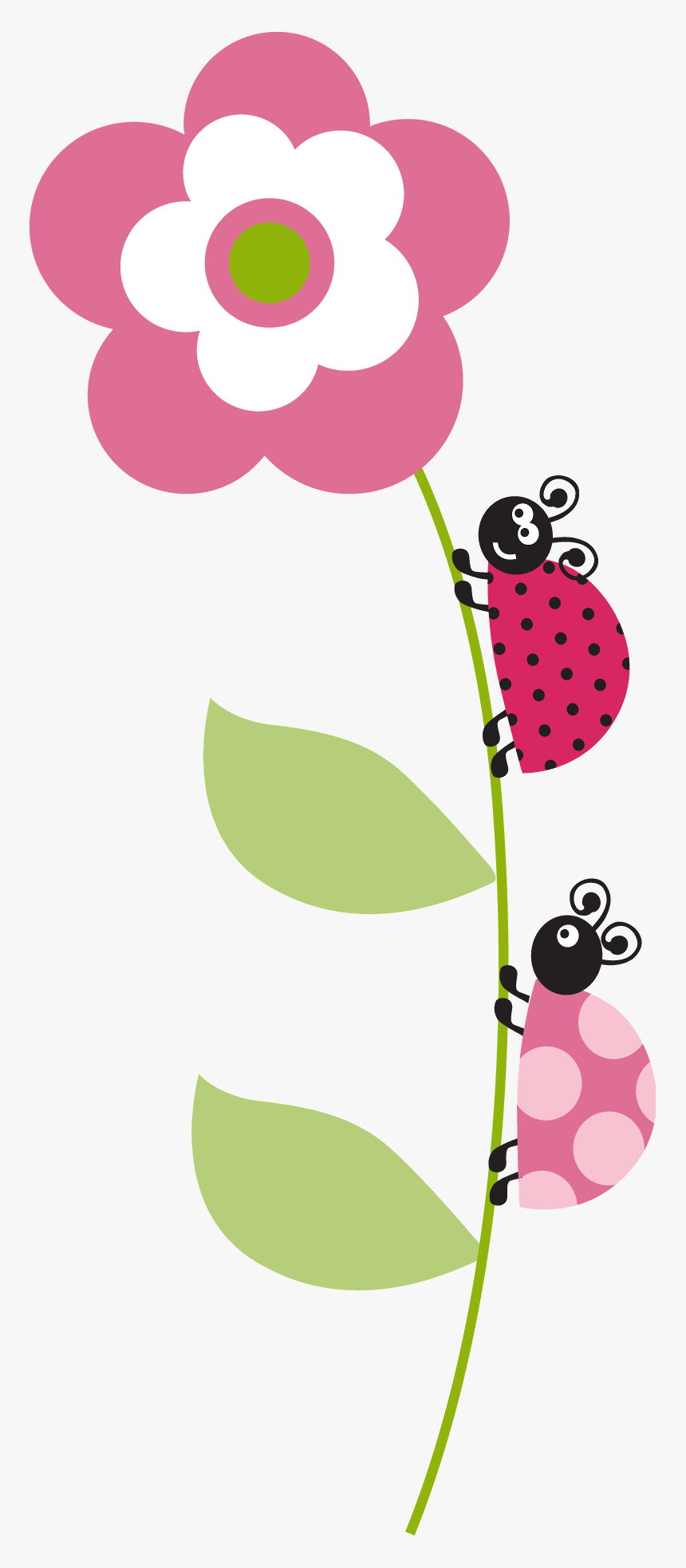 Dibujos De Mariquitas Y Flores, HD Png Download