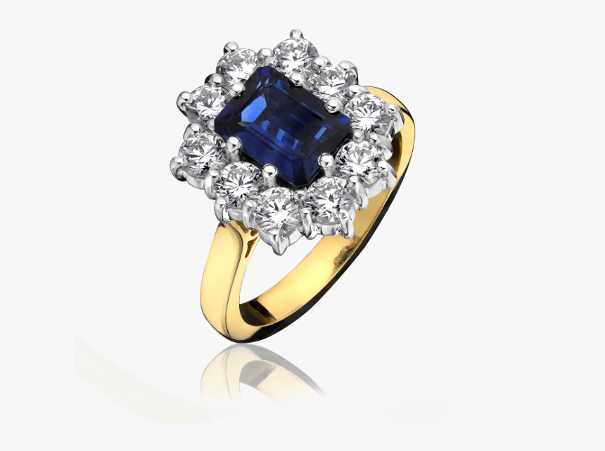 18ct Yellow Gold - Green Stone Ring Png, Transparent Png