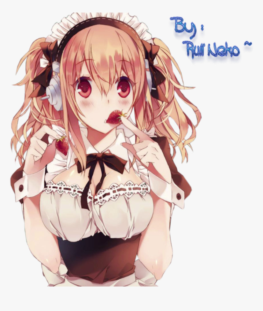Neko Drawing Maid - Super Sonico Render, HD Png Download