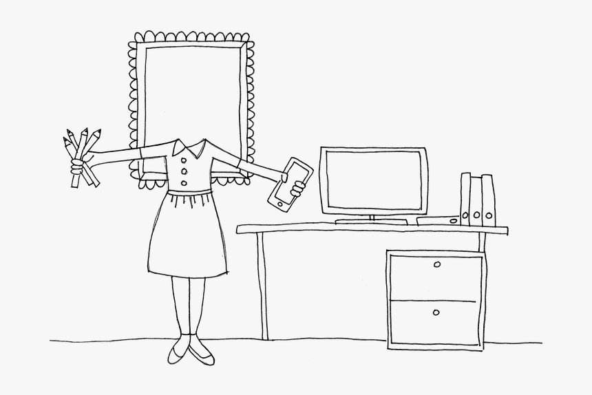 Little - Cat - Draw - All - Line Art , Png Download - Line Art, Transparent Png