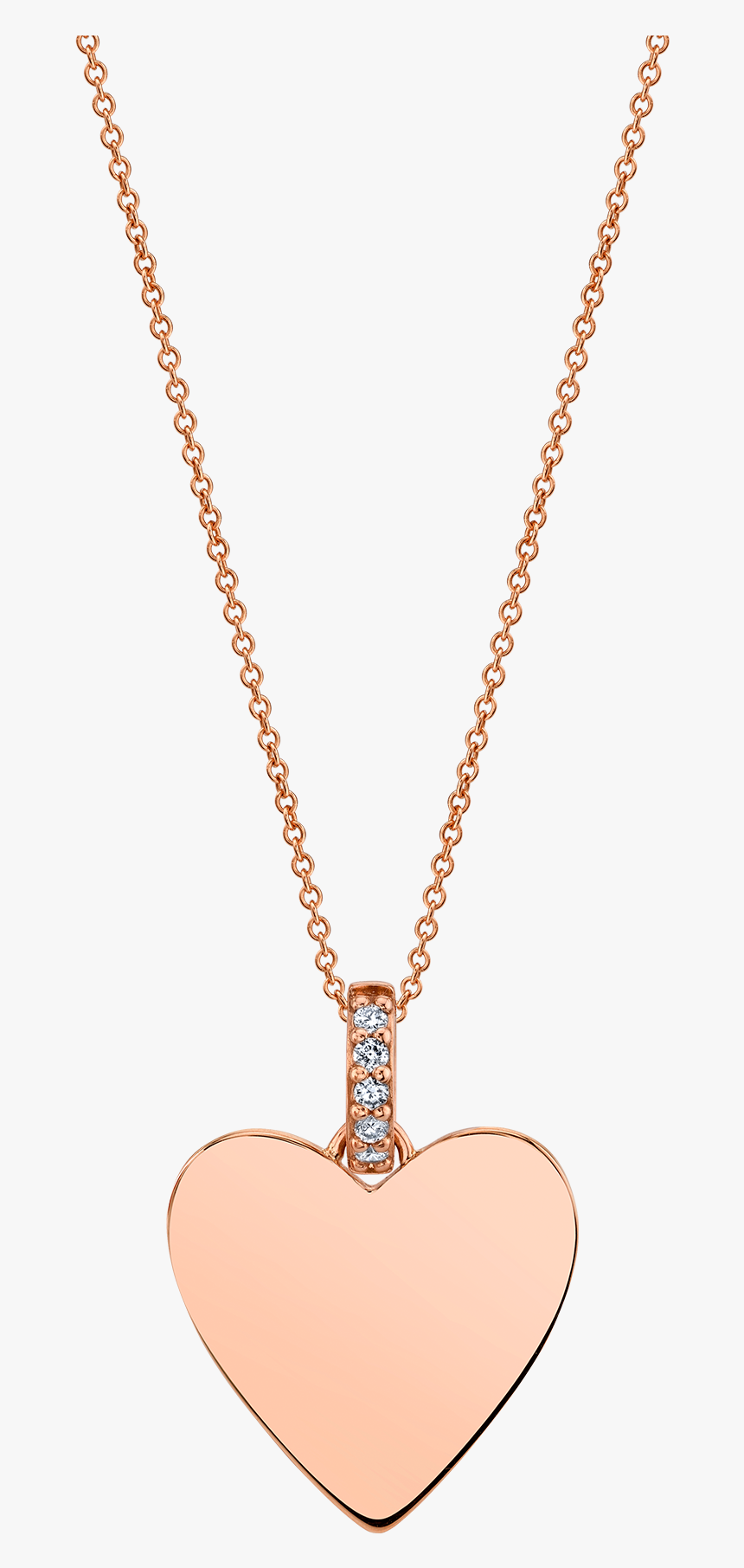 Heart Pendant With Diamond Bale - Locket, HD Png Download