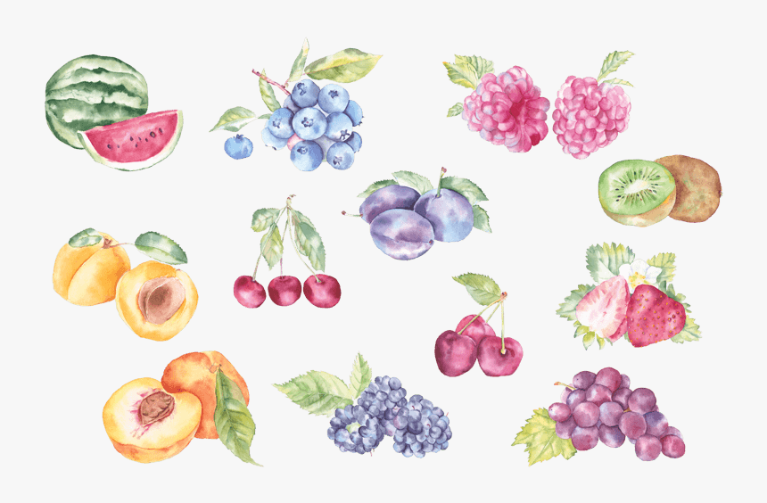 2 - 5d小清新建筑房子插画 - Fruit In Watercolor, HD Png Download