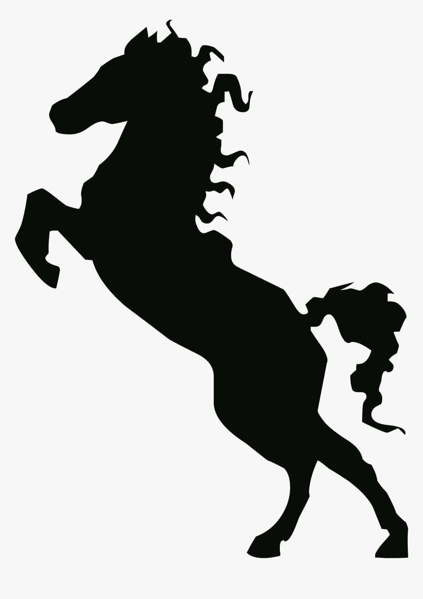 Silhouette Of Horse Rearing, HD Png Download