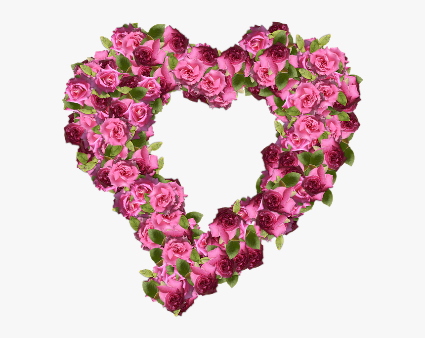 รูป หัวใจ ดอก กุหลาบ, HD Png Download