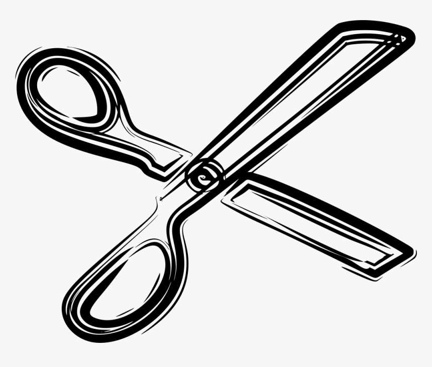 Sketched Scissors - Haircutting Scissors Transparent Background, HD Png Download