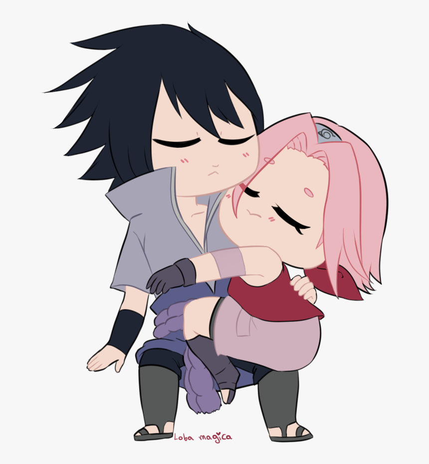 Sasuke Y Sakura Chibi, HD Png Download