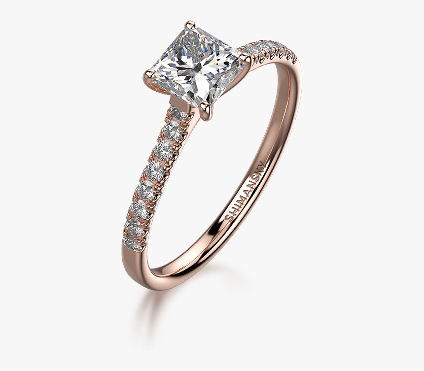 My Girl Rose Gold Diamond Ring With Micro Set Diamonds - Diamond Ring For Girl Engagement, HD Png Download