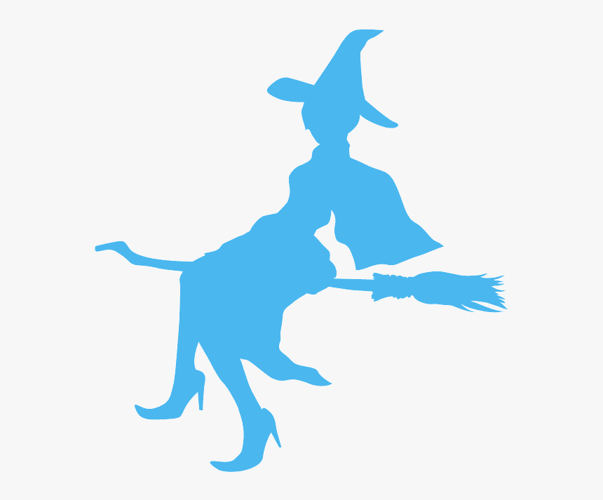 Witch Silhouette Color Png, Transparent Png
