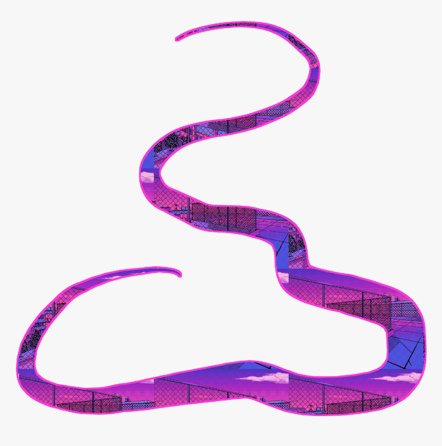 #neon #kpop #line #lines #purple #freetoedit #spiral - Snake, HD Png Download
