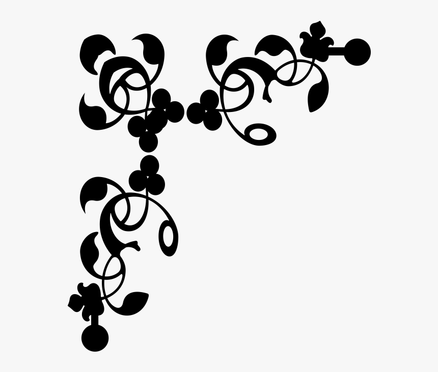 Transparent Corner Design Png - Pnącza Kwiatów, Png Download