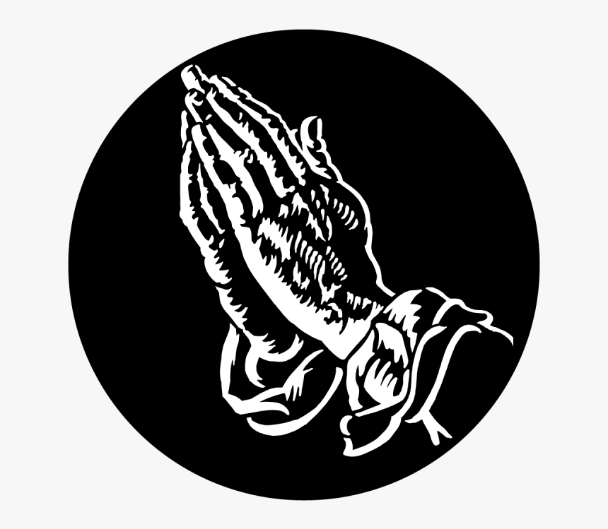 Apollo Praying Hands Steel Gobo Ms-3406 , Png Download - Black And White Praying Hands, Transparent Png