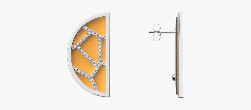 Girafe Half-moon Earrings, Silver Finish - Wall Clock, HD Png Download