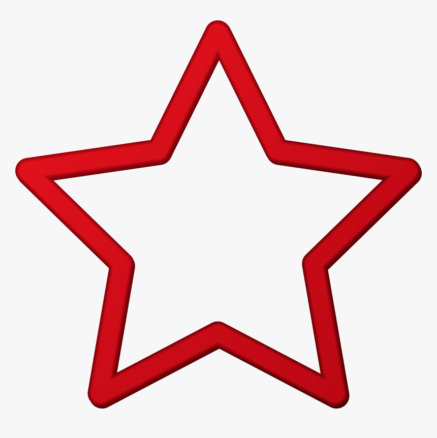 Red Star Border Png, Transparent Png