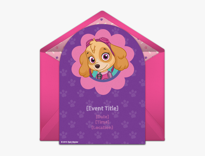 Paw Patrol Girl Birthday Invitations Online, HD Png Download