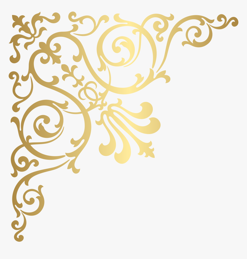 Gold Corner Transparent Png Clip Art, Png Download