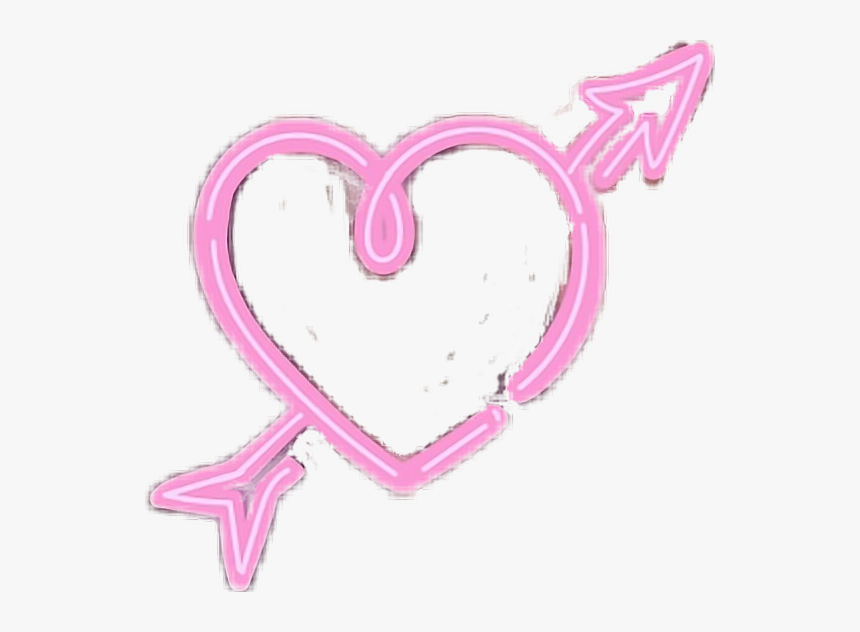 #heart #herz #neon #pink #hearts - Heart, HD Png Download