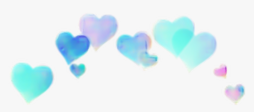 #hearts #blue #crowns - Heart Crown Tumblr Png, Transparent Png