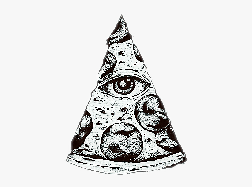 #illuminati 🖤 #pizza 💦 - Drawing, HD Png Download