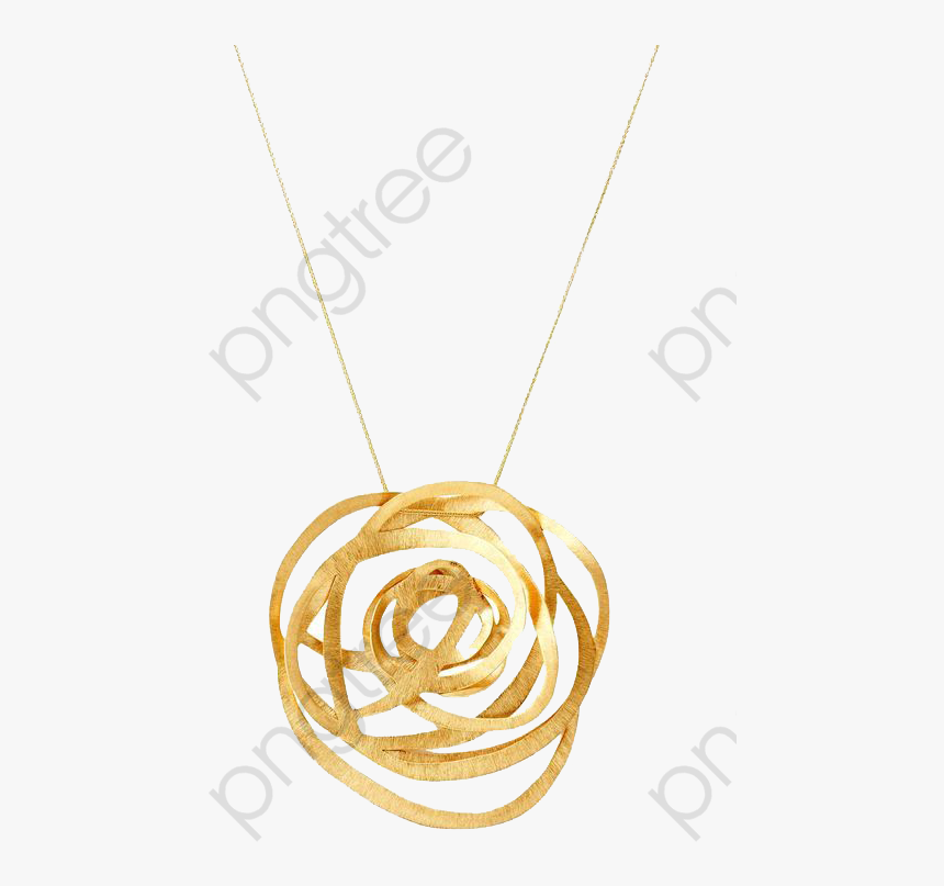 Rose Gold Necklace Clipart - Pendant, HD Png Download