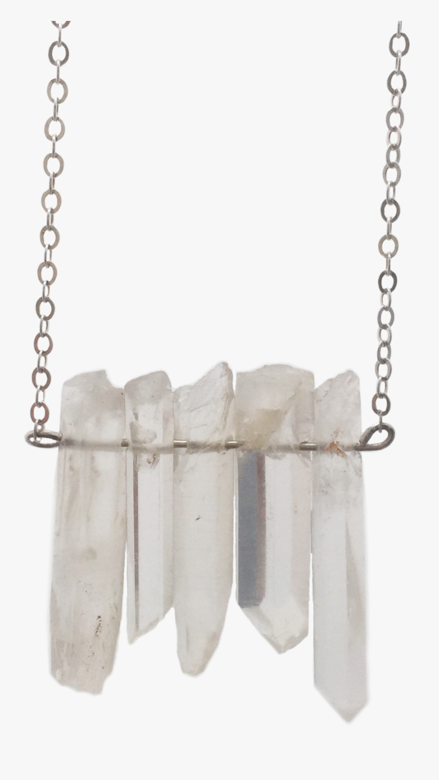 Quartz Point Line Silver Necklace 
 Class Lazyload, HD Png Download