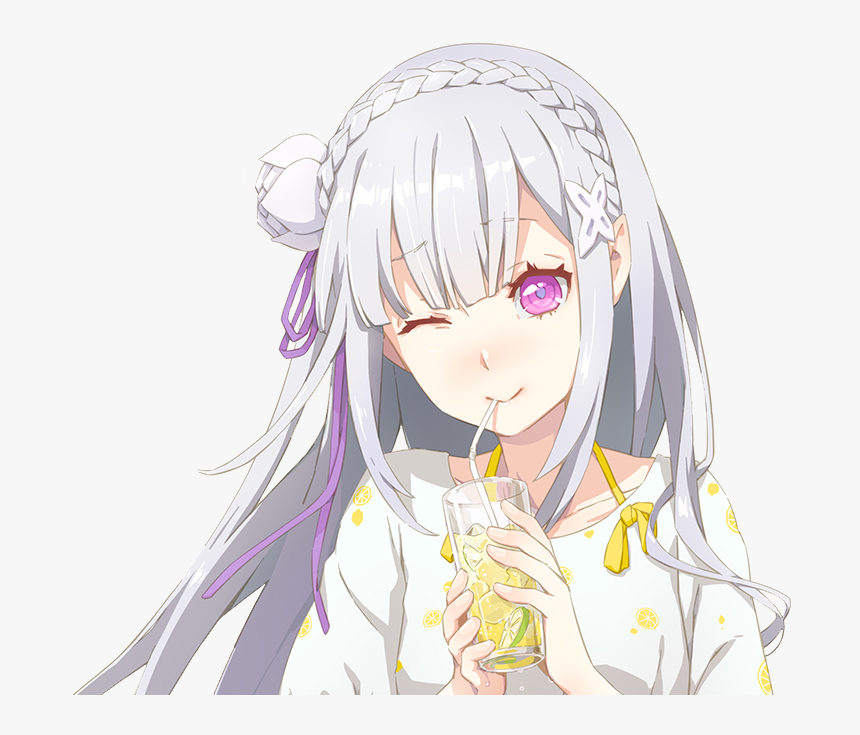 Sticker Kikoojap Emilia Robe Ete Citron Paille Cute - Kawaii Emilia, HD Png Download