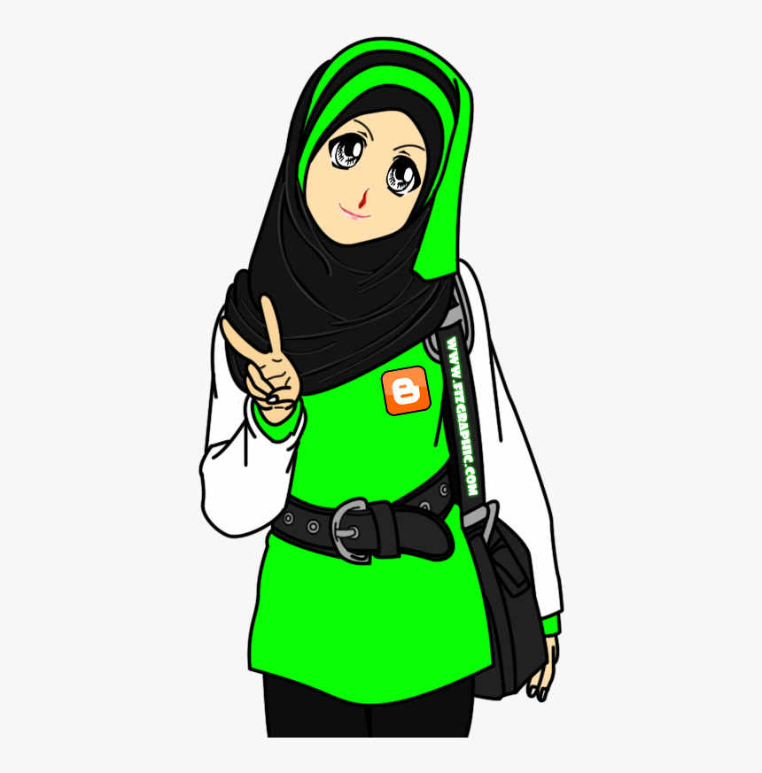 Cartoon Muslimah Dodlle Cute, HD Png Download