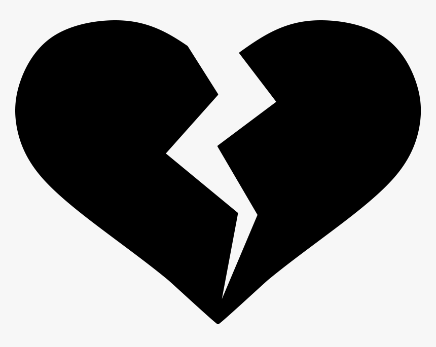Black Broken Heart Clipart, HD Png Download