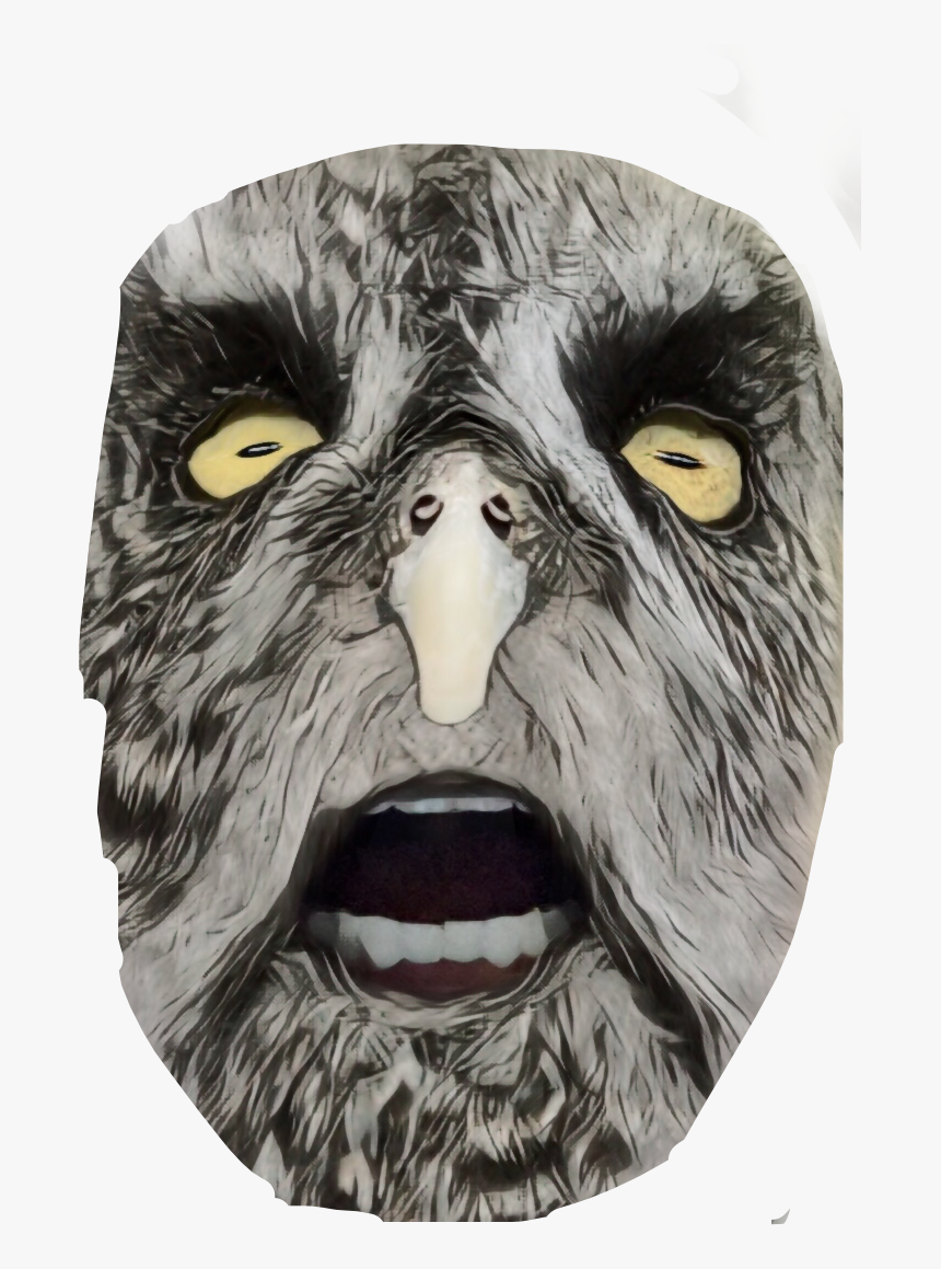 #mask #monster #halloween #scary #freetoedit - Cat Yawns, HD Png Download