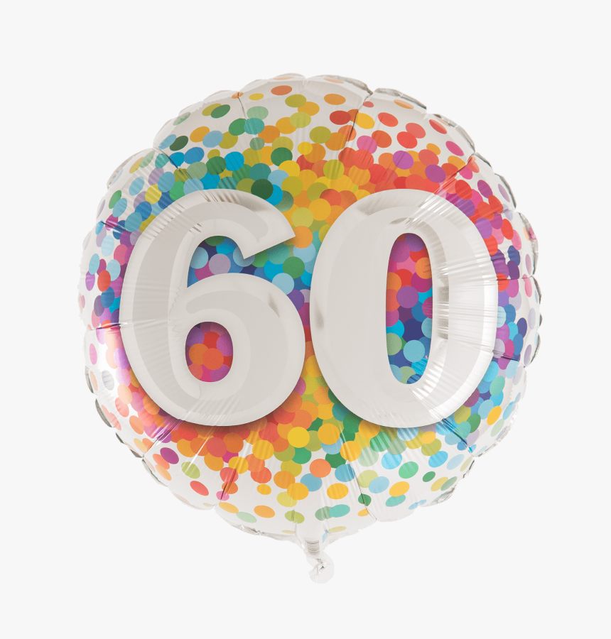 Qualatex Rainbow Confetti Age 80/80th Birthday 18 Inch - 100 Balloon, HD Png Download