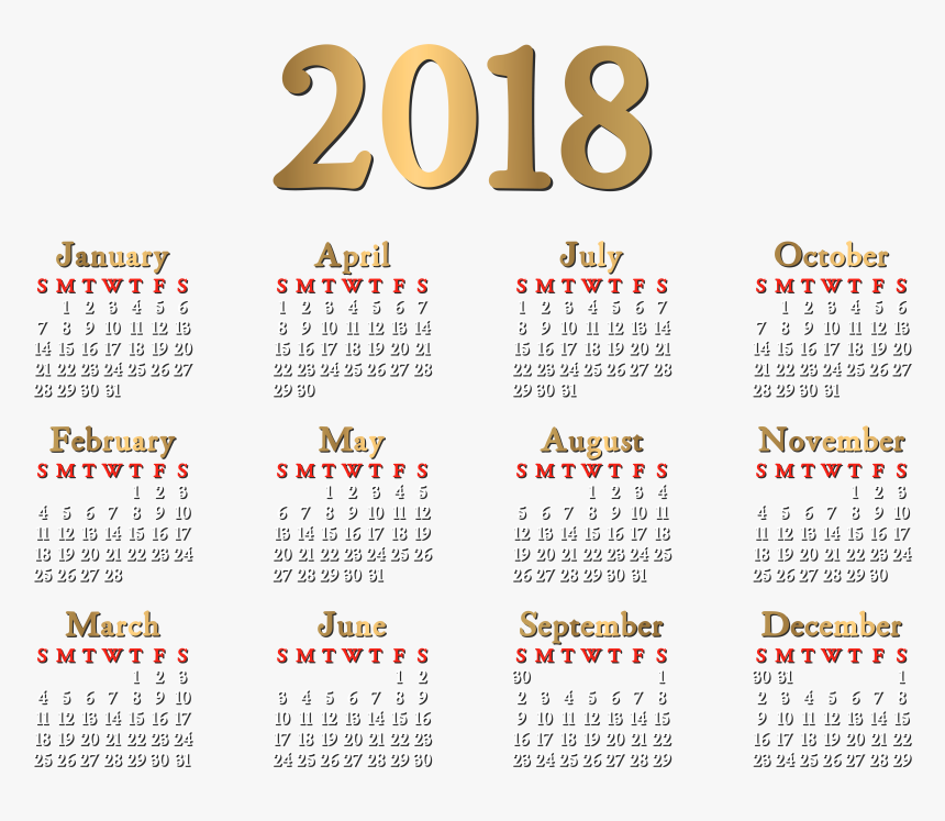 June Calendar Clipart Clipart 2018 Calendar Transparent, HD Png Download