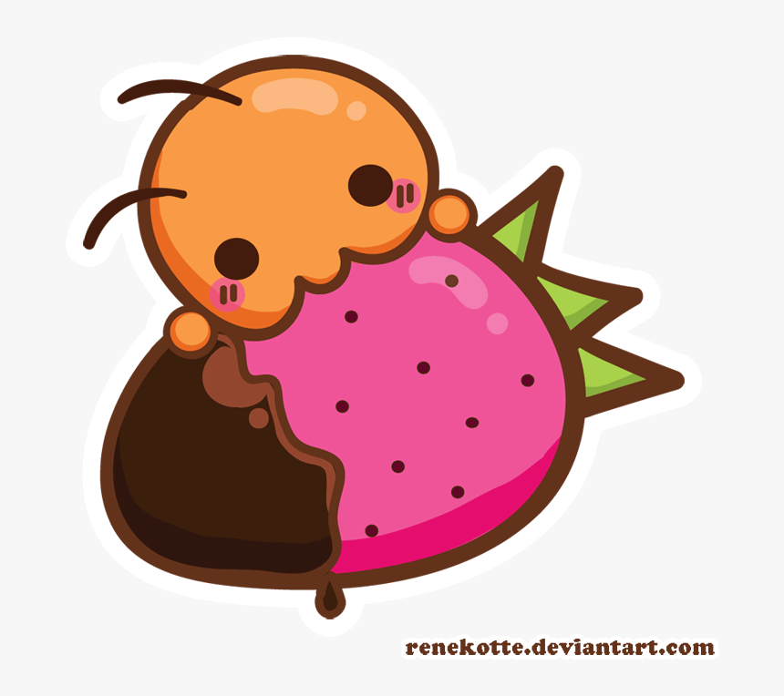 Strawberry Sticker For Ios Android Giphy Gif Animated - Chocolate Strawberry Animated Gif, HD Png Download