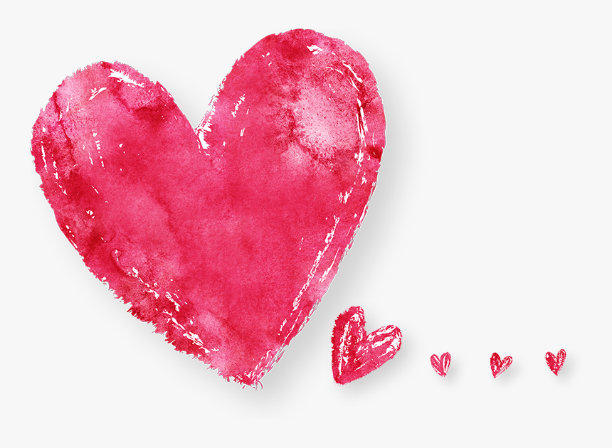 Series Of Crayon Hearts Starting Small In The Background - Днем Любви, HD Png Download