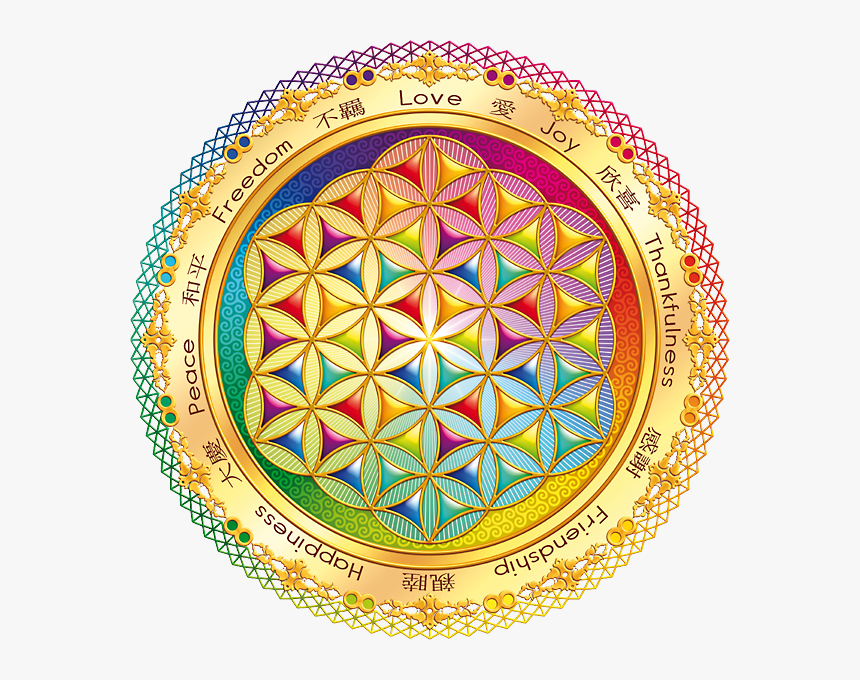 Flower Of Life By Lilyas Clipart - Hindu Flower Of Life, HD Png Download